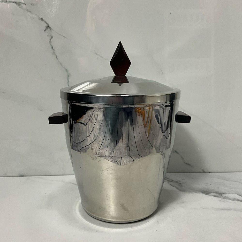 VINTAGE MCM Irvin Ware Stainless Steel Ice Bucket